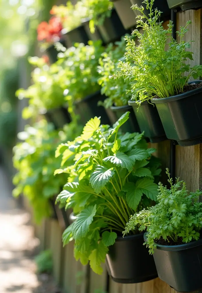 26 Kitchen Garden Ideas for Fresh Flavors at Your Fingertips - 2. Vertical Planters