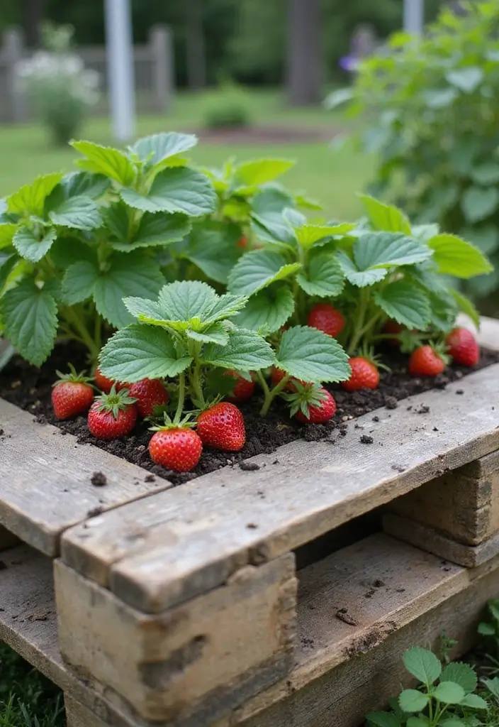 26 Small Garden DIY Ideas to Transform Your Compact Space - 11. Fruit Pallet Garden