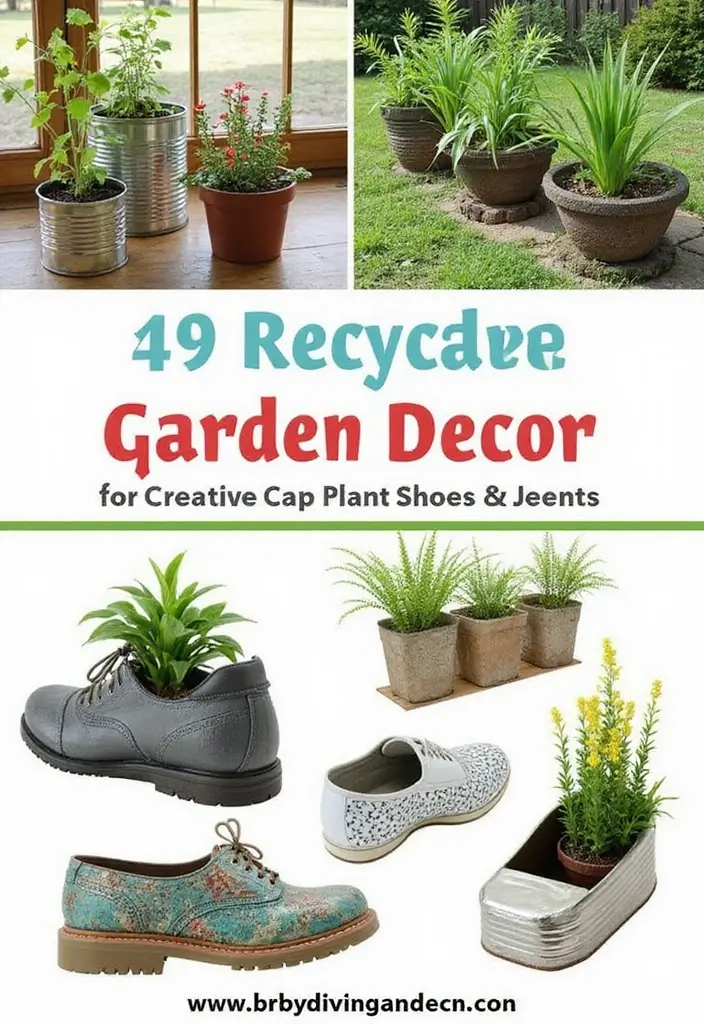 26 Small Garden DIY Ideas to Transform Your Compact Space - 15. Recycled Garden Decor