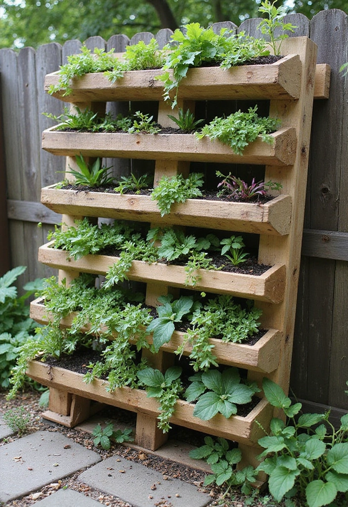 26 Small Garden DIY Ideas to Transform Your Compact Space - 22. Pallet Vertical Garden