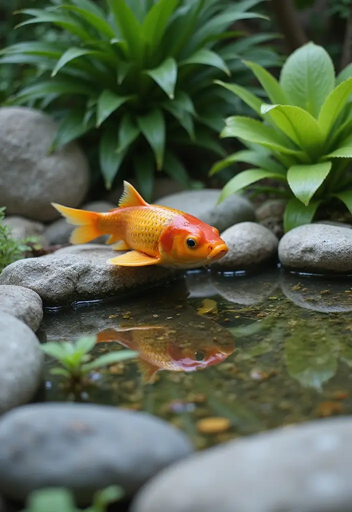 26 Small Japanese Garden Ideas for Compact Outdoor Spaces - 2. Koi Pond in Miniature