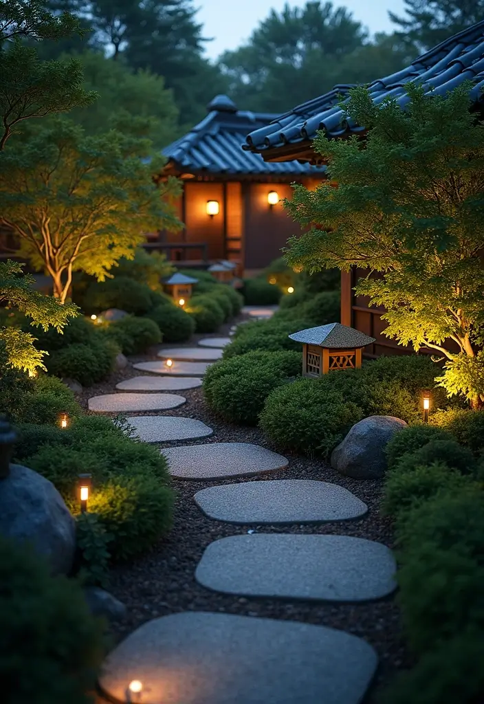 26 Small Japanese Garden Ideas for Compact Outdoor Spaces - 26. Creative Lighting