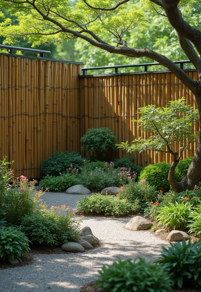 26 Small Japanese Garden Ideas for Compact Outdoor Spaces - 4. Bamboo Fencing