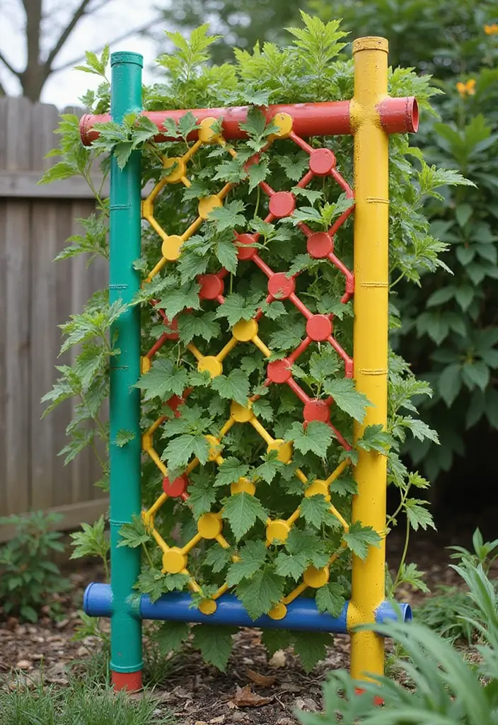 27 Creative Garden Trellis Ideas to Support Your Plants - 21. DIY PVC Trellis