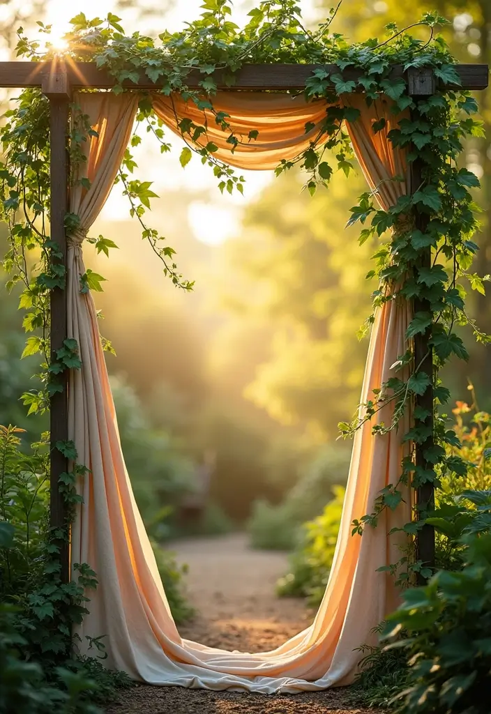 27 Creative Garden Trellis Ideas to Support Your Plants - 25. Fabric Trellis