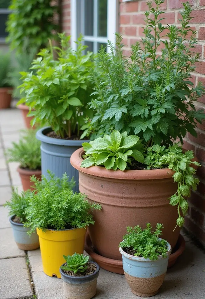 27 Creative Herb Garden Ideas to Enhance Your Cooking - 3. Container Herb Garden