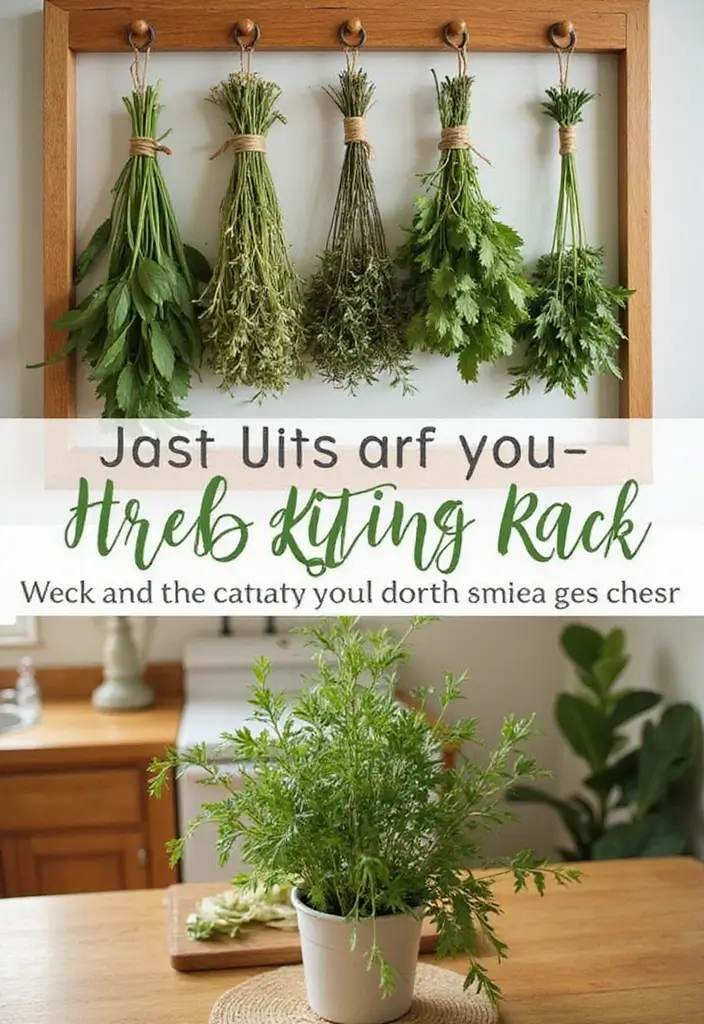 27 Easy DIY Garden Ideas for Every Skill Level - 11. DIY Herb Drying Rack