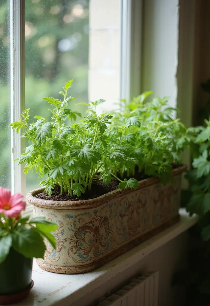 27 Easy DIY Garden Ideas for Every Skill Level - 13. DIY Herb Window Box