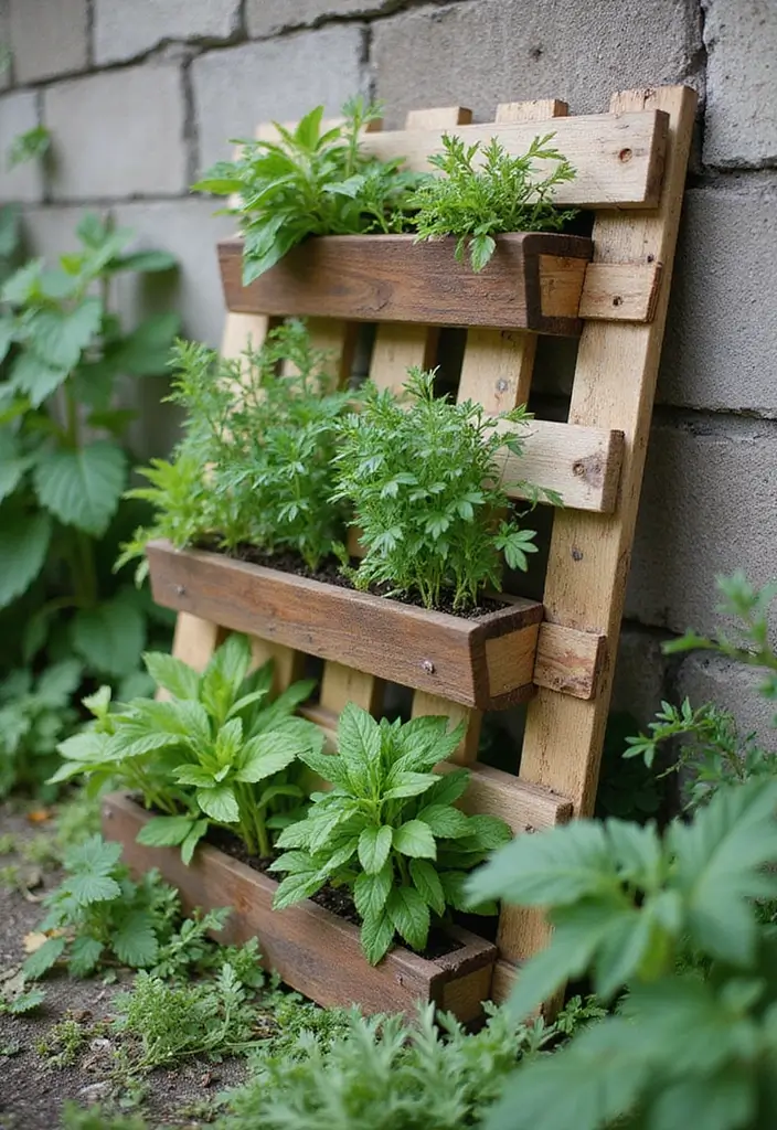 27 Easy DIY Garden Ideas for Every Skill Level - 2. Vertical Pallet Garden