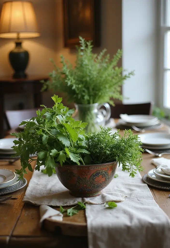 27 Easy DIY Garden Ideas for Every Skill Level - 22. Edible Herb Centerpiece