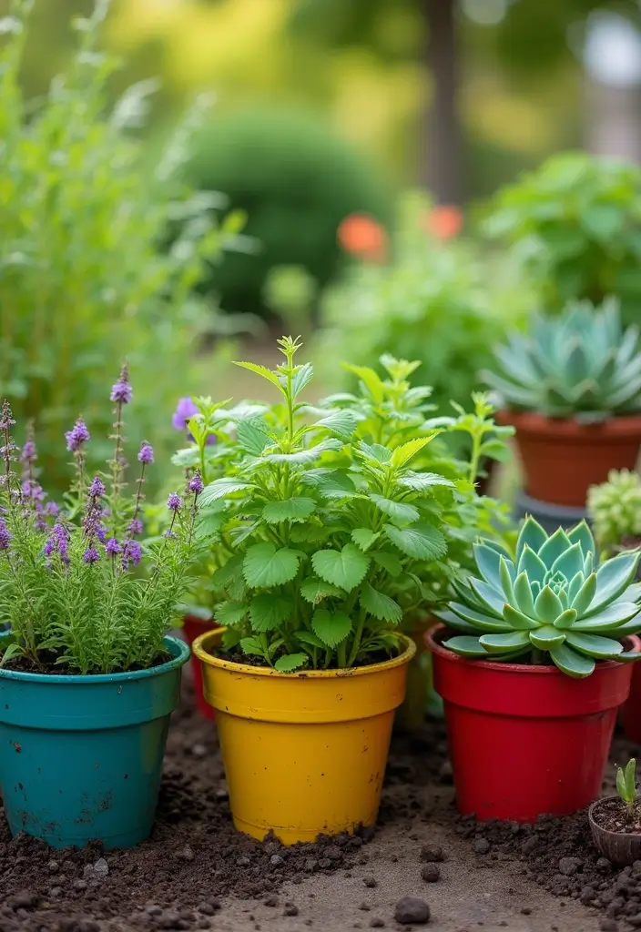 27 Easy DIY Garden Ideas for Every Skill Level - 25. Succulent Herb Garden
