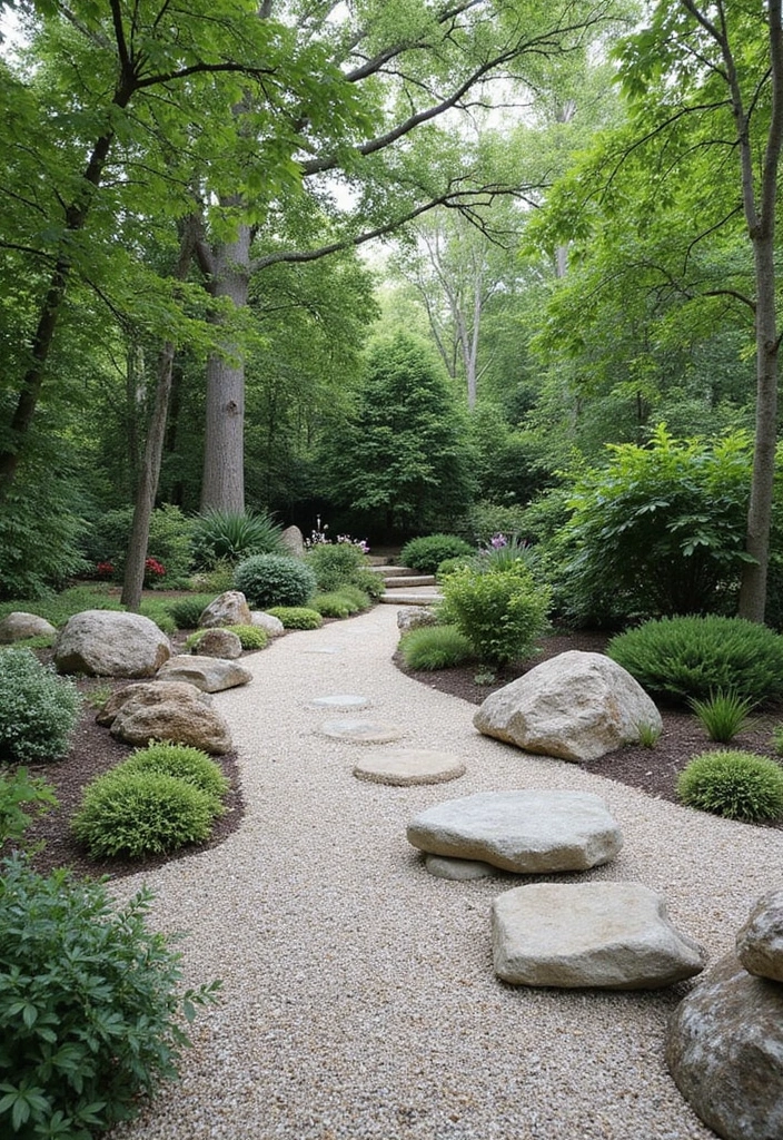 27 Elegant French Cottage Garden Ideas to Inspire Your Outdoor Space - 21. Zen Garden Elements