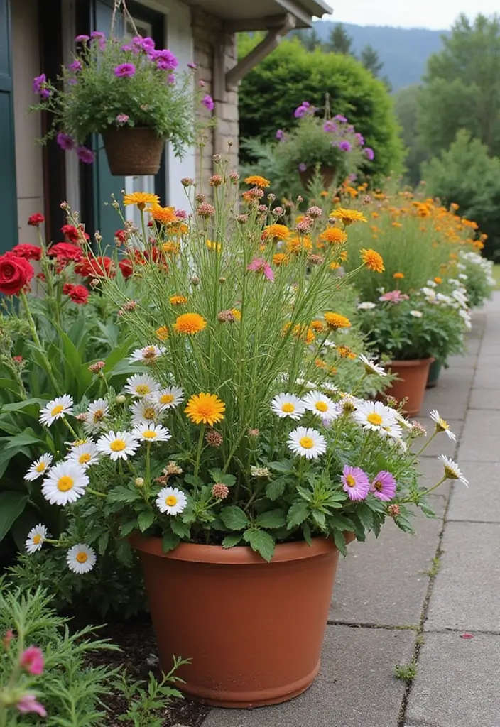 27 Elegant French Cottage Garden Ideas to Inspire Your Outdoor Space - 24. Seasonal Containers