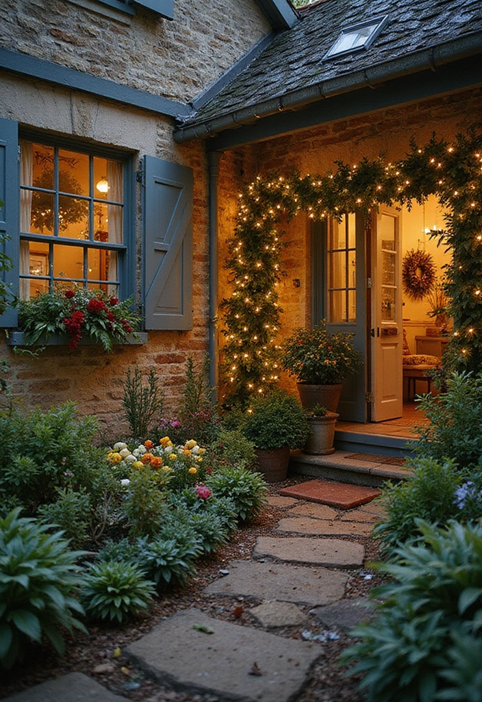 27 Elegant French Cottage Garden Ideas to Inspire Your Outdoor Space - 26. Seasonal Decorations