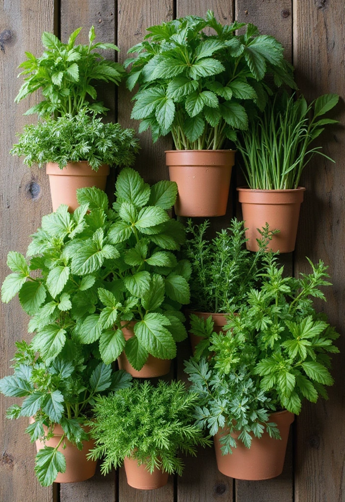 27 Flower Garden Ideas to Brighten Your Outdoor Space - 1. Vertical Garden with Herbs