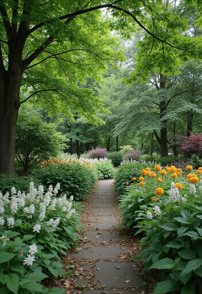 27 Flower Garden Ideas to Brighten Your Outdoor Space - 18. Shade Garden Flowers