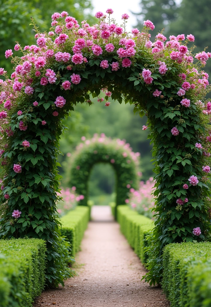 27 Flower Garden Ideas to Brighten Your Outdoor Space - 8. Flower-Filled Archways