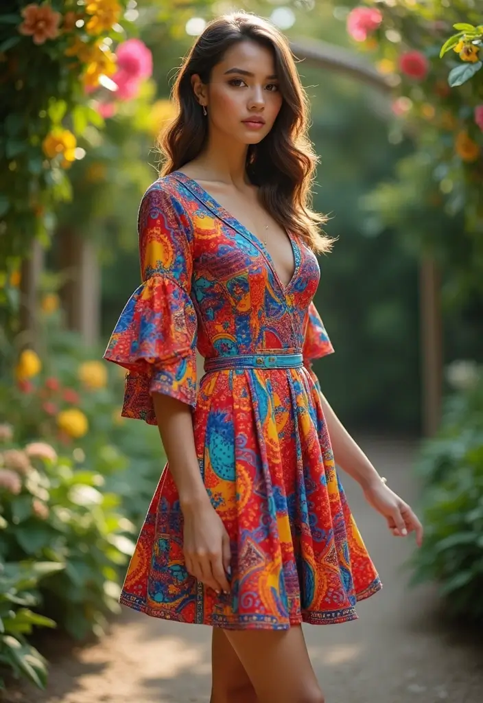 27 Garden Party Outfit Ideas for Every Style and Season - 25. Geometric Prints for a Chic Appeal