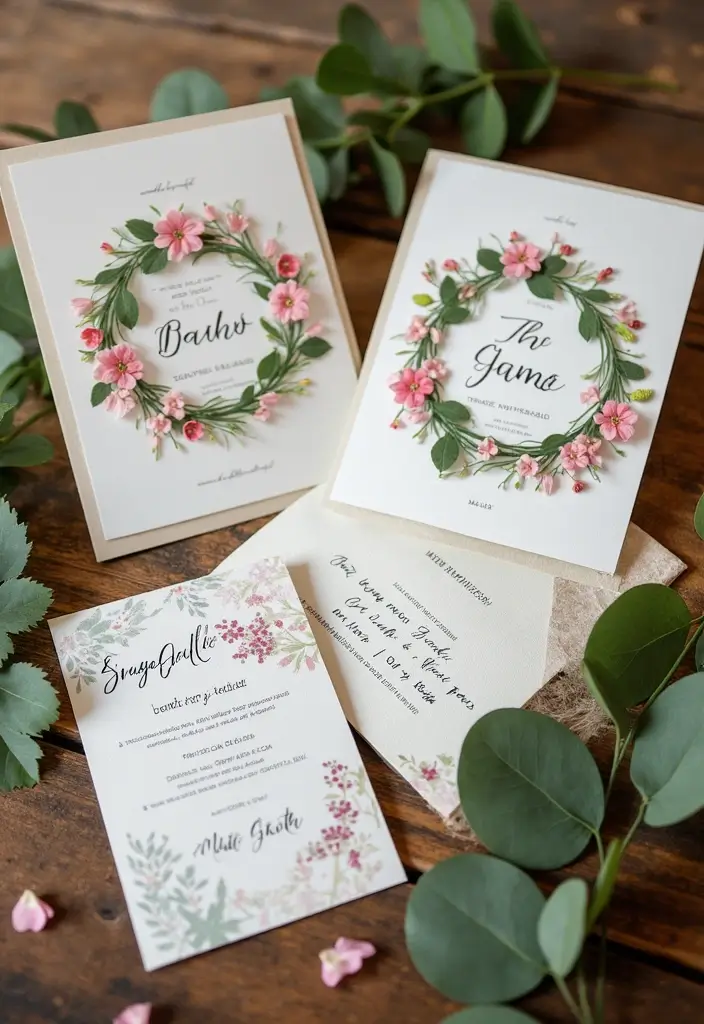 27 Garden Party Wedding Inspirations for a Memorable Day - 1. Eco-Friendly Invitations
