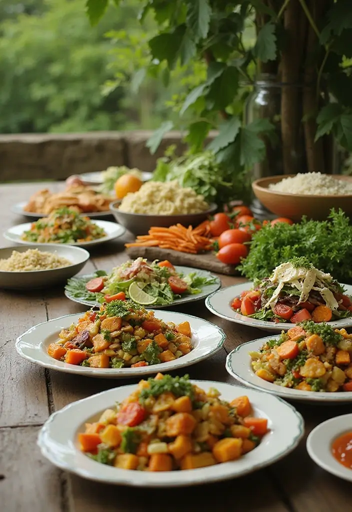 27 Garden Party Wedding Inspirations for a Memorable Day - 15. Organic Catering Choices
