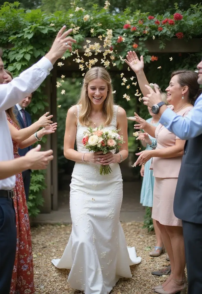 27 Garden Party Wedding Inspirations for a Memorable Day - 16. Eco-Friendly Confetti