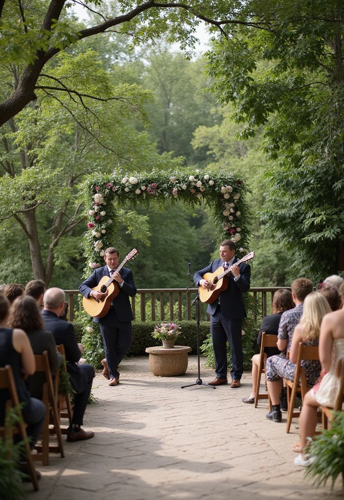 27 Garden Party Wedding Inspirations for a Memorable Day - 24. Nature-Inspired Ceremony Music