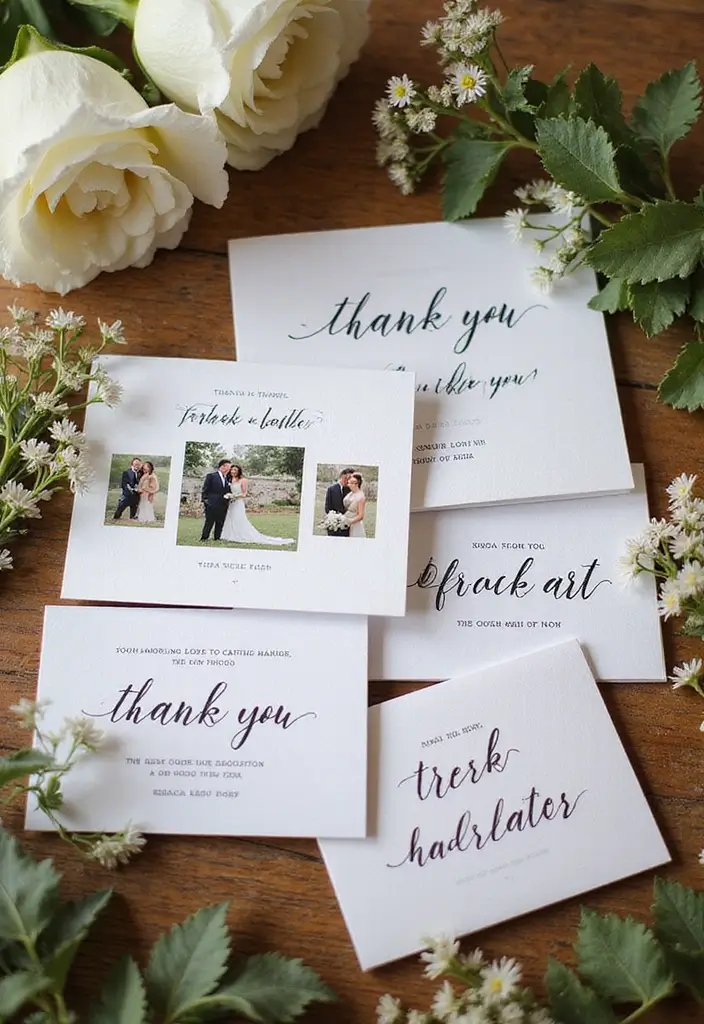 27 Garden Party Wedding Inspirations for a Memorable Day - 26. Thoughtful Thank You Notes