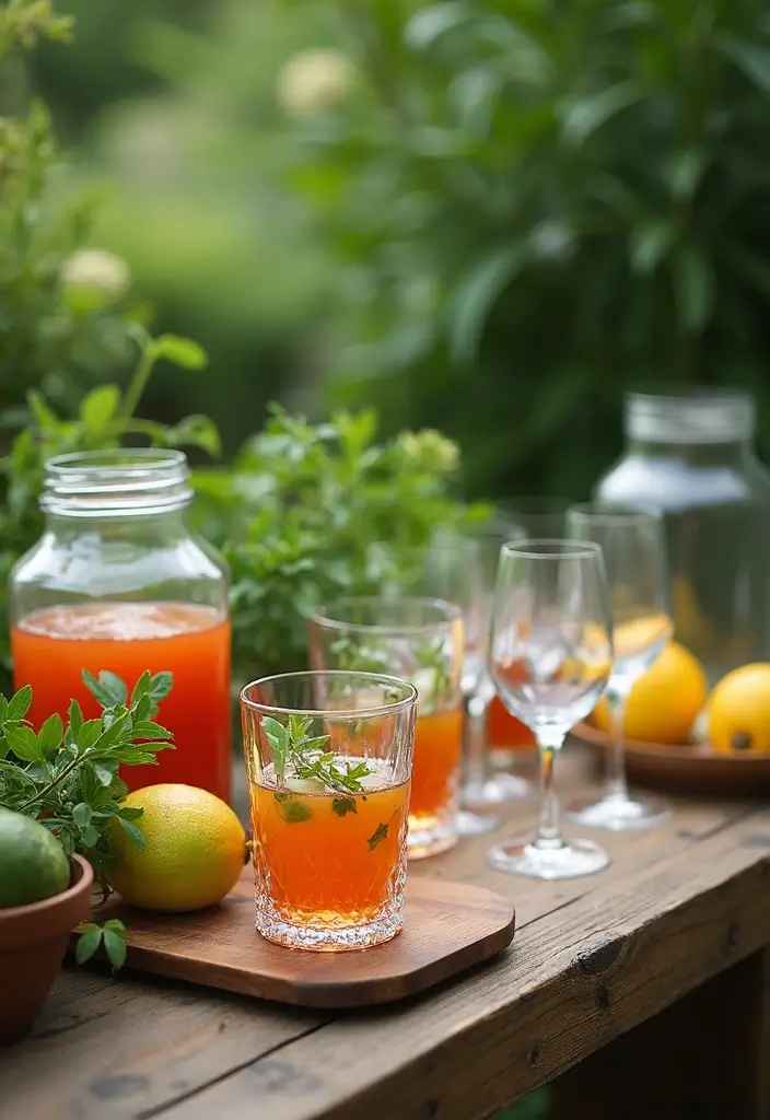 27 Garden Party Wedding Inspirations for a Memorable Day - 9. Signature Garden Cocktails