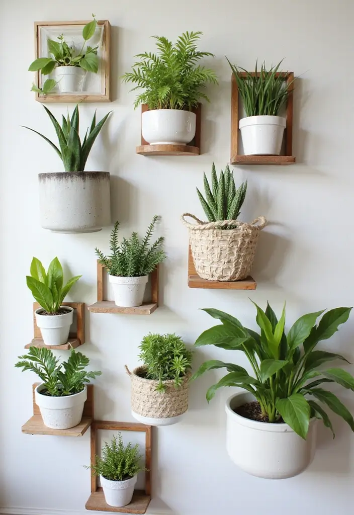 27 Indoor Garden Ideas to Bring Nature Inside - 12. DIY Wall Planters
