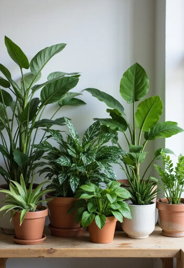 27 Indoor Garden Ideas to Bring Nature Inside - 16. Clustered Plant Groupings