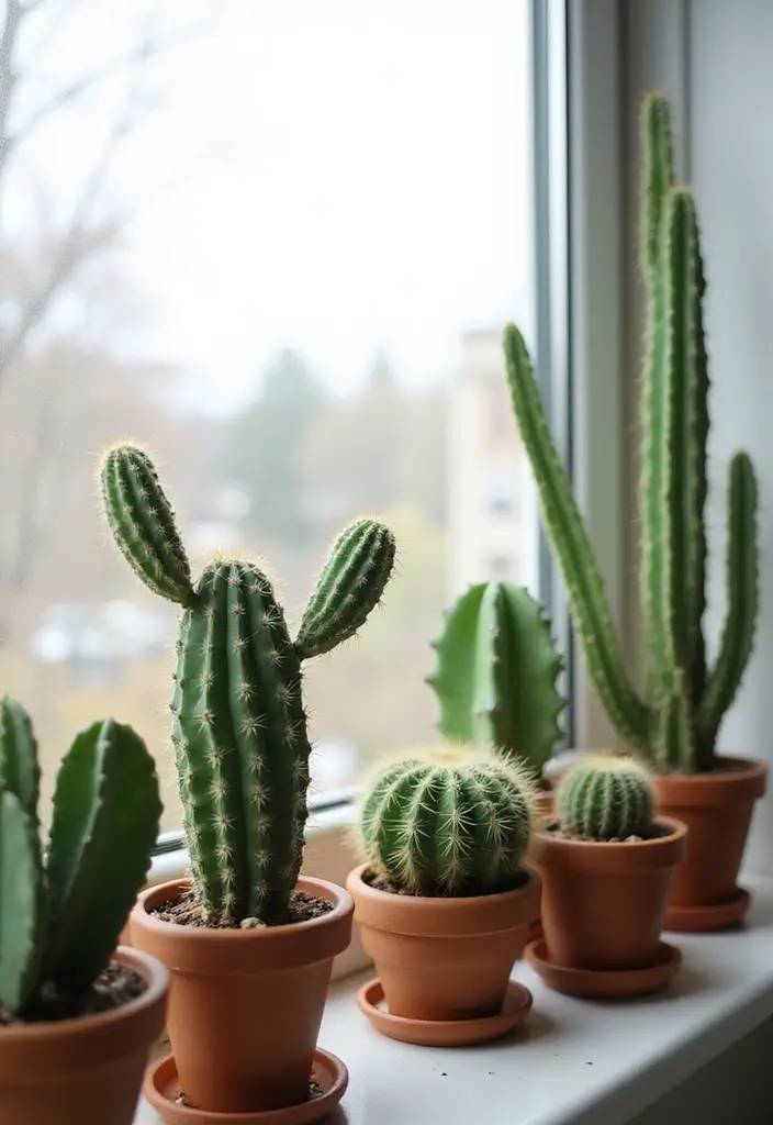 27 Indoor Garden Ideas to Bring Nature Inside - 18. Indoor Cactus Collection