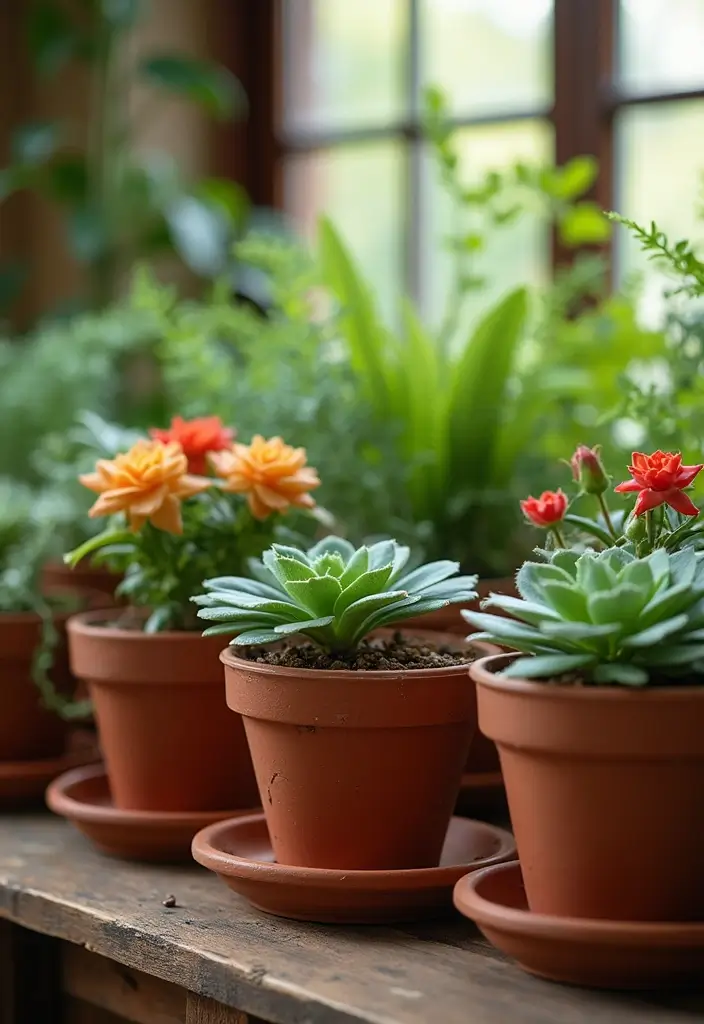 27 Indoor Garden Ideas to Bring Nature Inside - 19. Terracotta Pot Displays