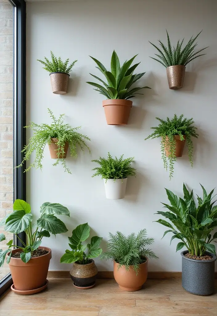 27 Indoor Garden Ideas to Bring Nature Inside - 20. Wall-Mounted Planters