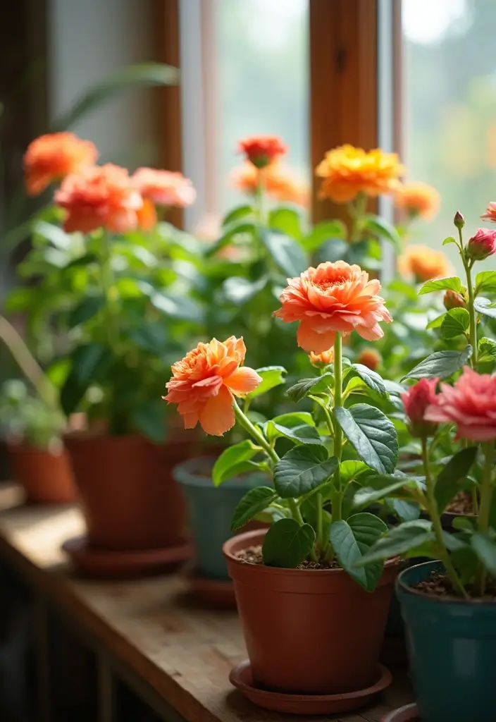 27 Indoor Garden Ideas to Bring Nature Inside - 25. Colorful Blooms Inside