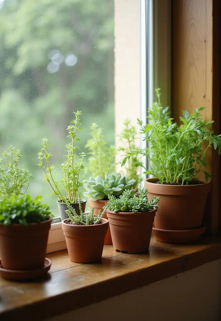 27 Indoor Garden Ideas to Bring Nature Inside - 4. Window Sill Garden