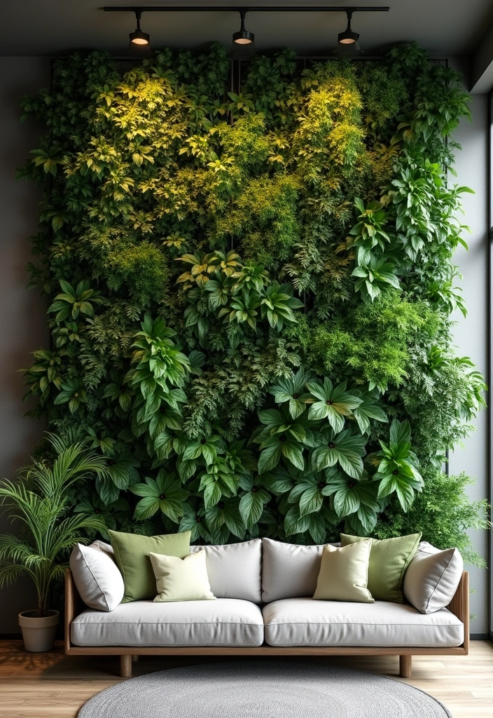 27 Indoor Garden Ideas to Bring Nature Inside - 8. Indoor Green Wall