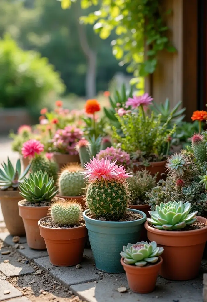 27 Patio Garden Ideas to Create Your Perfect Outdoor Retreat - 12. Succulent and Cactus Edibles