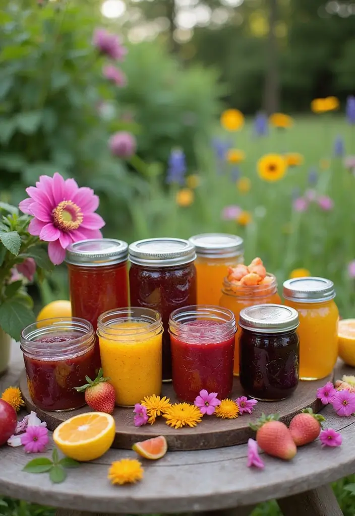 27 Patio Garden Ideas to Create Your Perfect Outdoor Retreat - 24. Edible Flower Jams