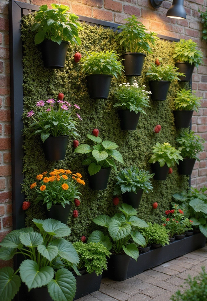 27 Patio Garden Ideas to Create Your Perfect Outdoor Retreat - 3. Vertical Garden Wall