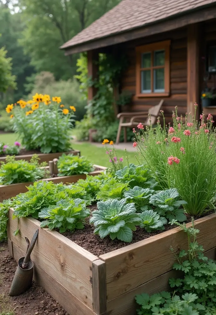 27 Raised Garden Beds Layouts for Modern Backyards - 19. The Rustic Farmhouse