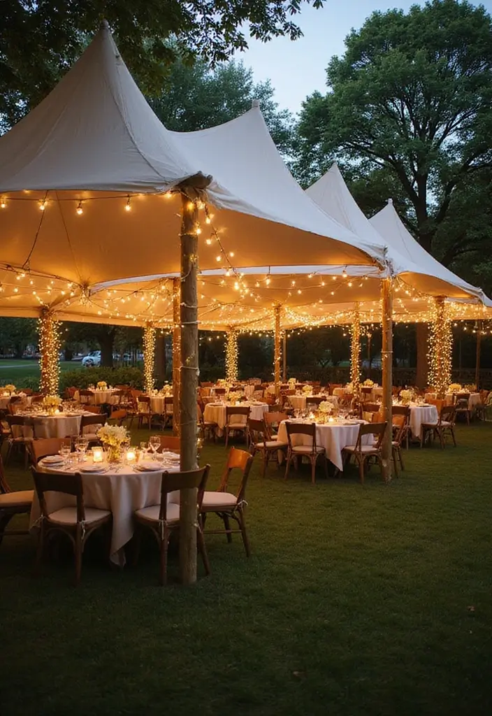27 Stunning Garden Party Decorations to Elevate Your Event - 12. Elegant Canopies