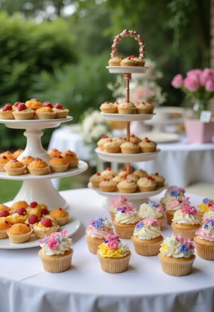 27 Stunning Garden Party Decorations to Elevate Your Event - 13. Themed Dessert Table