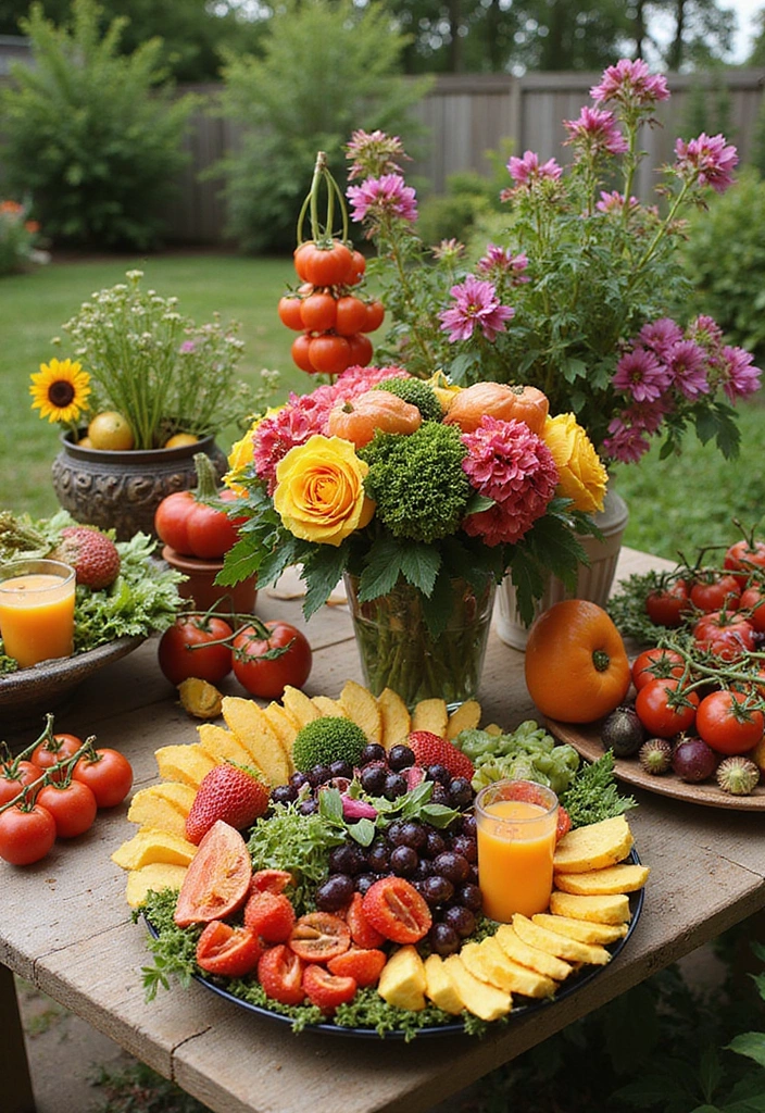 27 Stunning Garden Party Decorations to Elevate Your Event - 14. Edible Arrangements