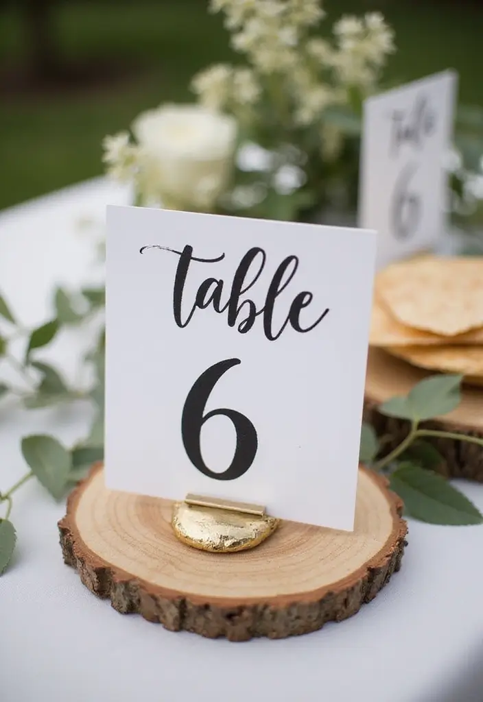27 Stunning Garden Party Decorations to Elevate Your Event - 18. Chic Table Numbers