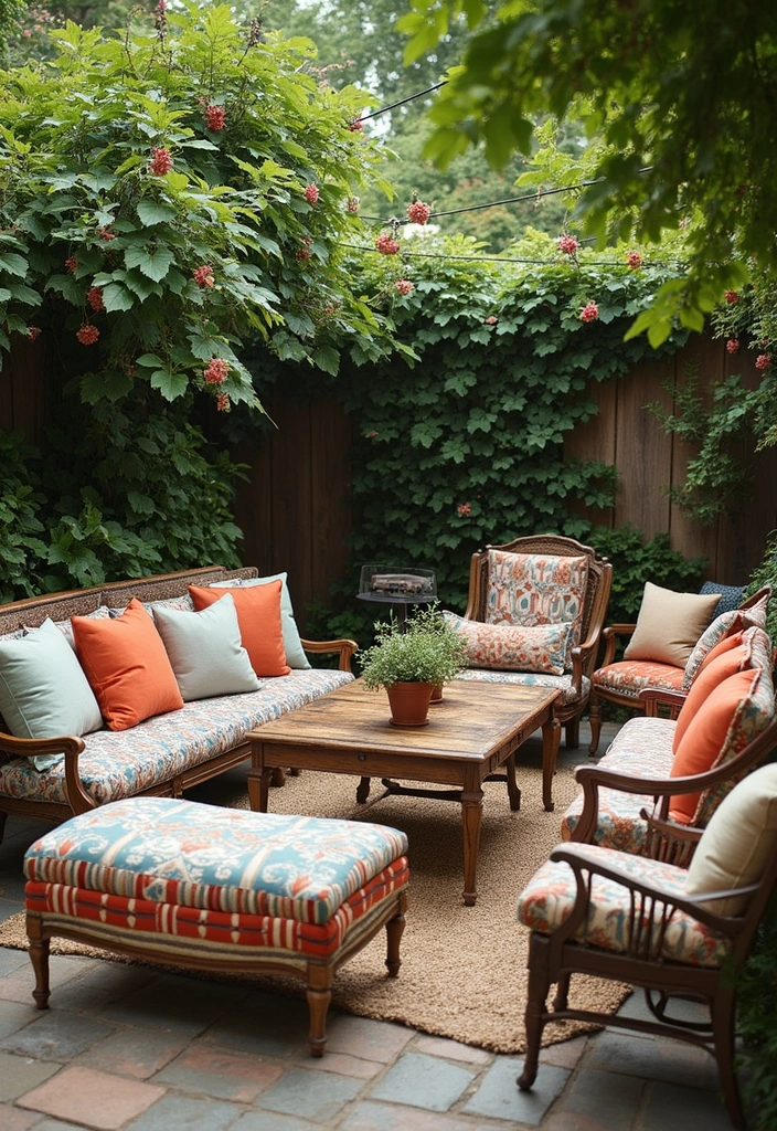 27 Stunning Garden Party Decorations to Elevate Your Event - 19. Mix-and-Match Seating