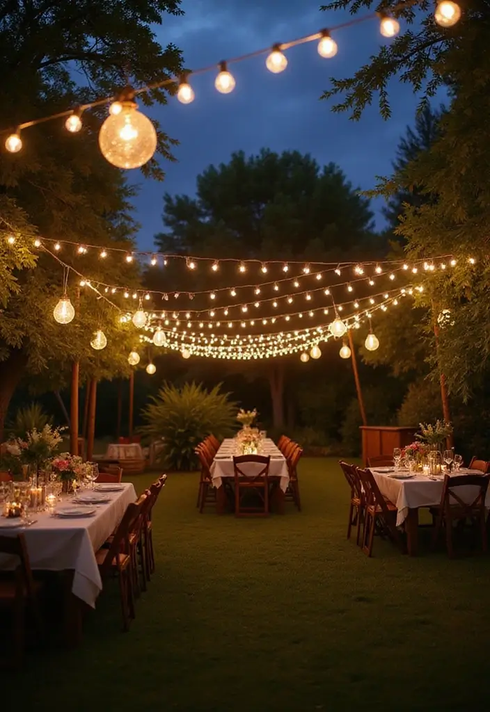 27 Stunning Garden Party Decorations to Elevate Your Event - 2. Lanterns and Fairy Lights