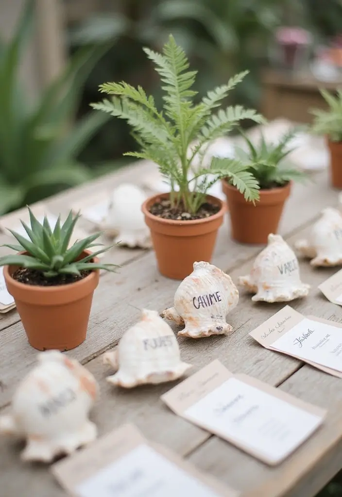 27 Stunning Garden Party Decorations to Elevate Your Event - 22. Creative Place Cards