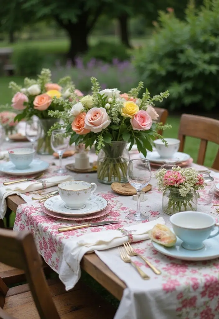 27 Stunning Garden Party Decorations to Elevate Your Event - 3. Charming Table Settings