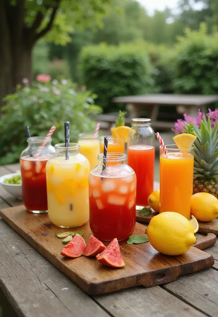 27 Stunning Garden Party Decorations to Elevate Your Event - 4. Refreshing Beverage Stations