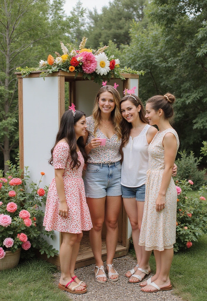 27 Stunning Garden Party Decorations to Elevate Your Event - 6. Creative Photo Booths
